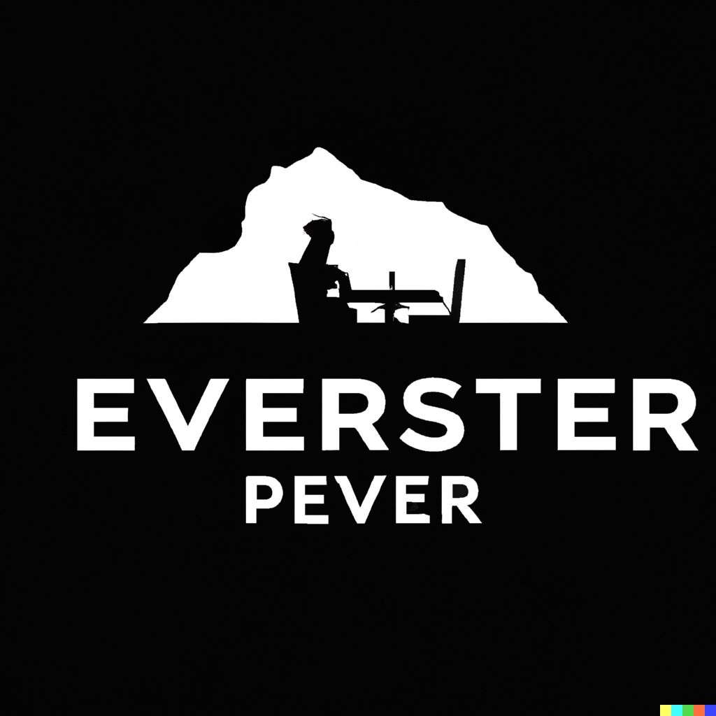 someone gazing at Mount Everest, restaurant logo design